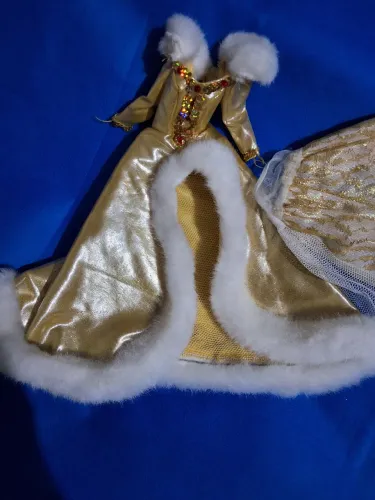 Vestido Barbie Happy Holidays 1994 Original Mattel (Dourado)