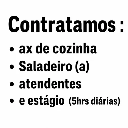 Contratamos pra restaurante BARRA DA TIJUCA 