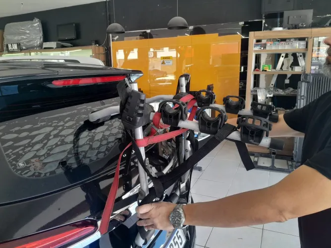 Transbike de Mala para três bicicletas