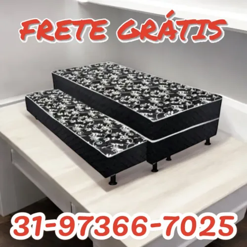 CAMA SOLTEIRO COM AUXILIAR / NOVAS / DIRETO DA FÁBRICA