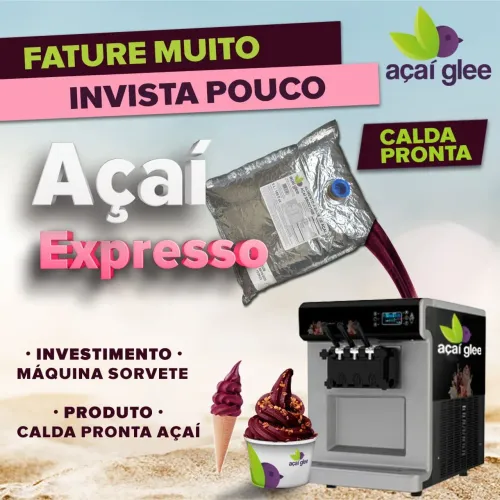 Calda Pronta Asséptica de Açaí (sorvete expresso) Caixa 20 litros 