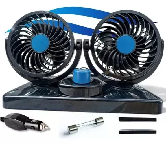 Ventilador Automotivo Duplo 12v Ajustável Carro Van Caminhão  Loja Coimbra Computadores