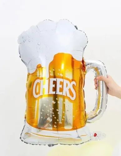 Balão metalizado em formato de Cerveja 