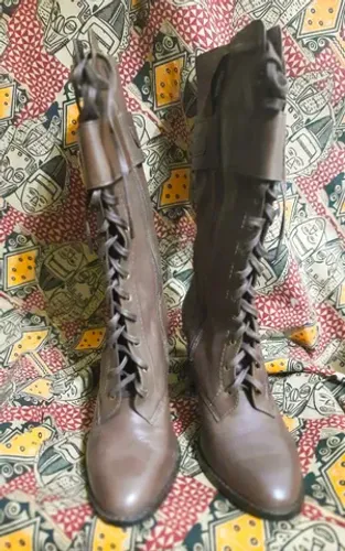 Bota de couro sintético n. 38