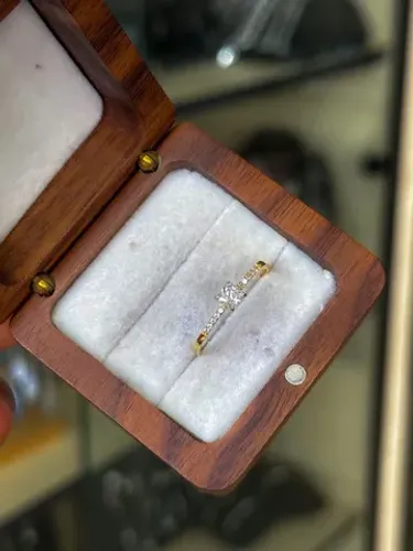 Anel de noivado em ouro18k 