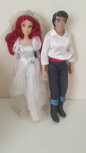 Ariel noiva e Príncipe Eric - Bonecos Disney Store 2015