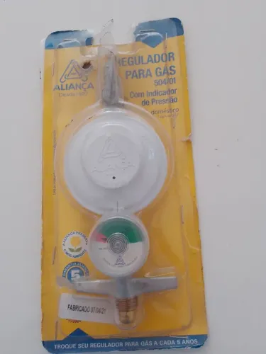 Regulador de Gás Aliança 504/01 com Indicador de Pressão