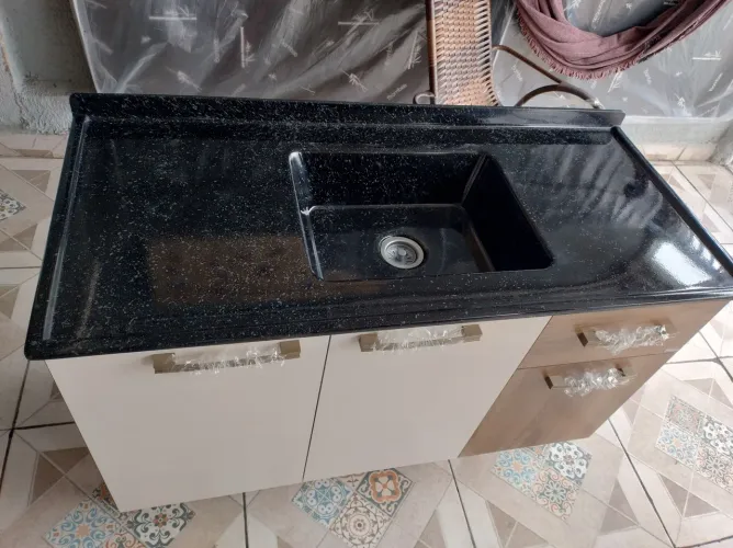 Balcão com pia com ralo em inox novos