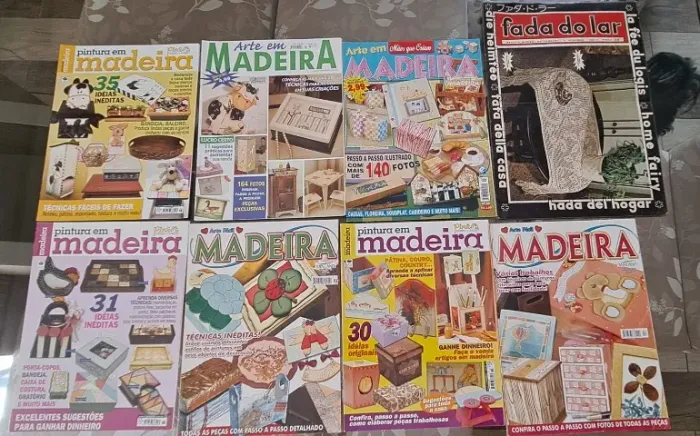 revistas tricô fuxico arte em madeira barradinhos