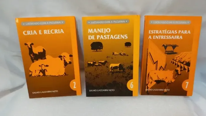 Livros antigos lucrando com a pecuária lote de 5 títulos sylvio lazzarini neto