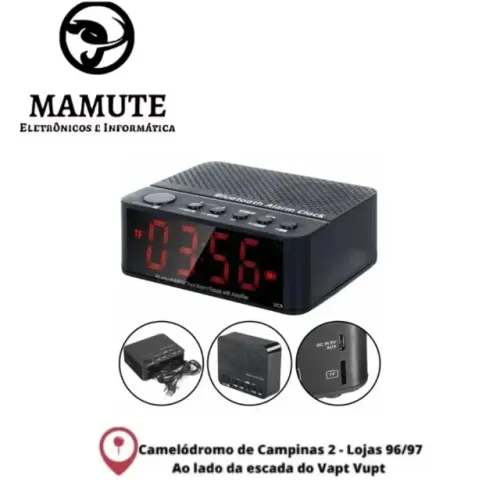 Rádio Relógio Digital Despertador Alarme Duplo