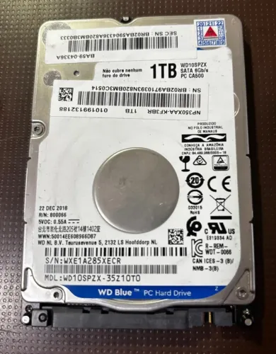 HD WB BLUE 1TB - 2.5