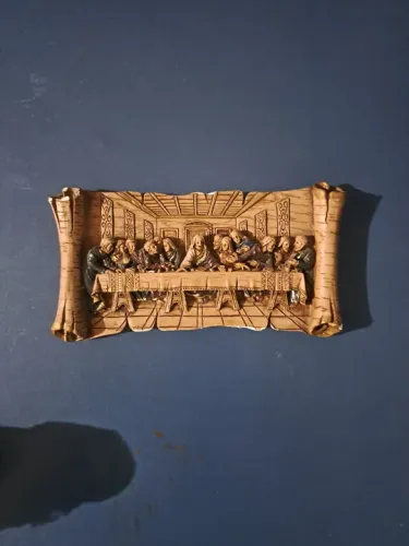Imagem da Santa Ceia em relevo. Mesa ou Parede