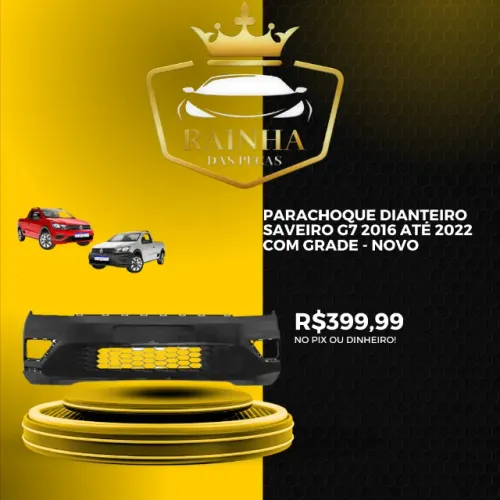 Parachoque Dianteiro Saveiro G7 2016 até 2022 Com Grade - NOVO