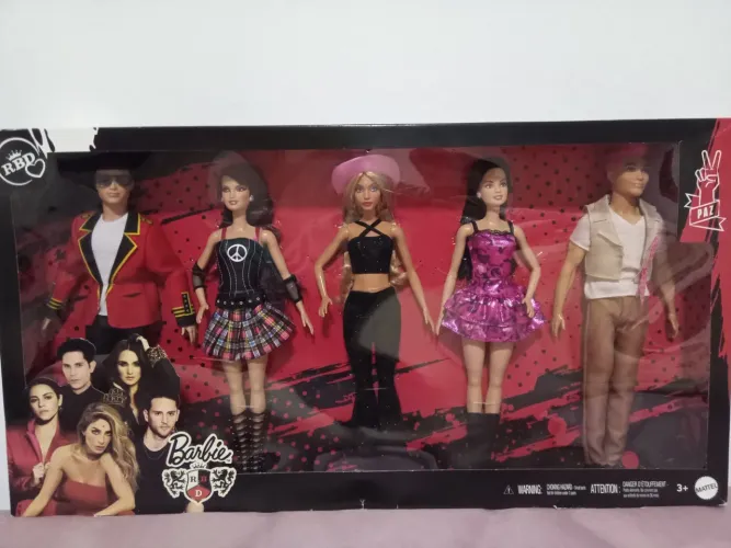 Barbie RBD Conjunto 5 Bonecos Banda Rebelde