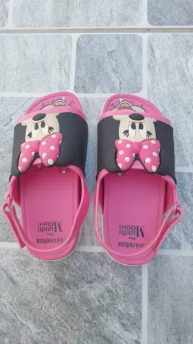 Sandália Slide Mini Melissa Minnie Mouse Mickey 26 27 como Nova Zona Leste Patriarca
