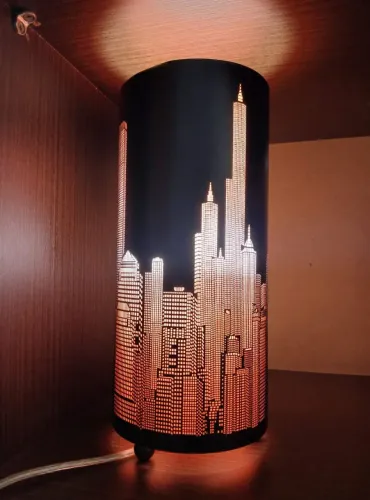 Luminária Cilíndrica em Metal Arranha-céus 