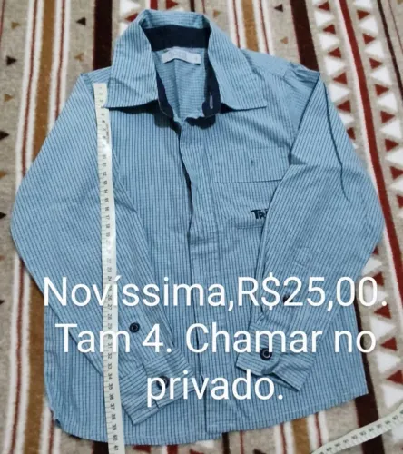 Camisa Listrada Infantil Tamanho 4