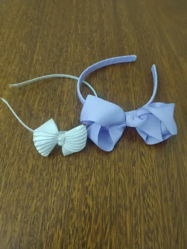 Conjunto De Tiaras Branca E Roxa