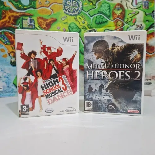 medal of honor - heroes 2 + high scool nintendo wii pal