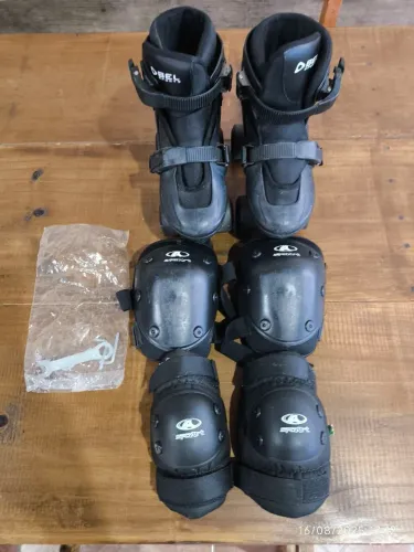 Patins infantil com kit de proteção