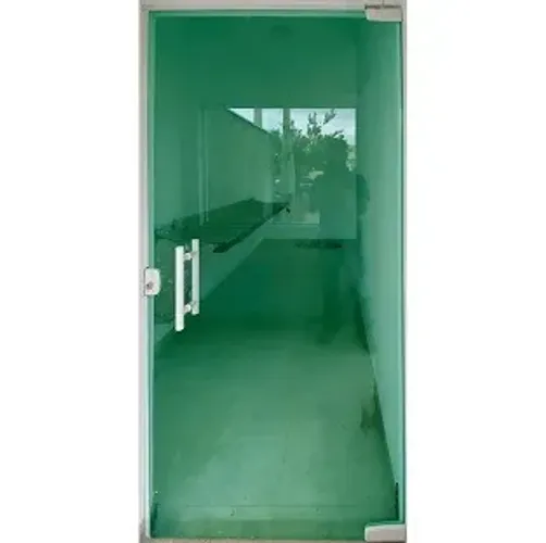 Porta Nova Completa Pivotante vidro Verde Temperado Blindex( Oportunidade )