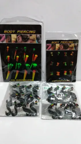 Kit body piercing alargador expansores e outros lacrados.