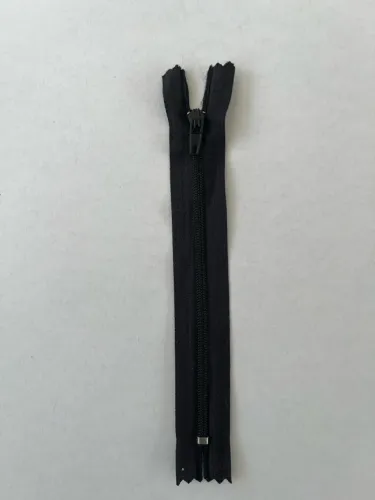50 Zíperes 15cm Nylon Preto