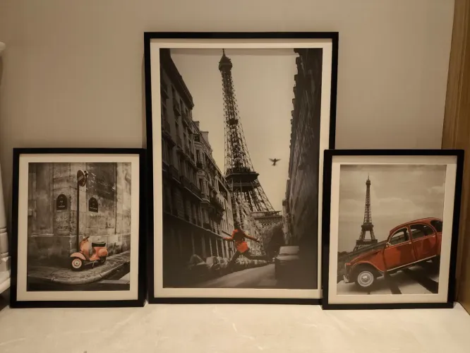 Quadros decorativos com moldura dupla