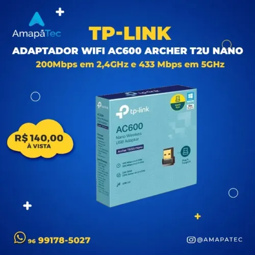 Adaptador USB Wifi Dual Band AC600
