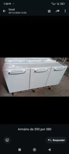 Armário aéreo de aço Bertolini 3 portas