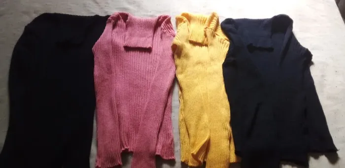 Blusas Gola Alta de lã e manga comprida, seminovas. 