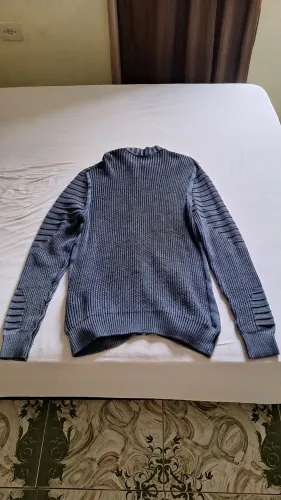 Casaco de Tricot Azul