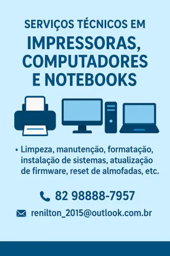 Tecnico de computador impressora e notebooks 