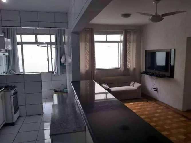 Apartamento à venda em Santos - Vila Mathias, 2 Quartos, 1 Banheiro, Ocupado