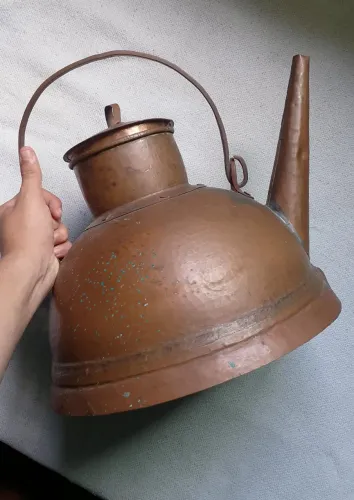 Chaleira de Cobre antiga anos 80 para decoração
