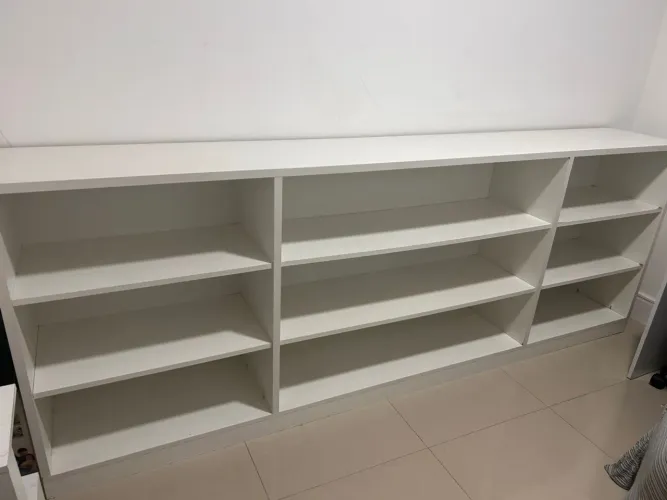 Cômoda branca 100% MDF espaçosa e resistente