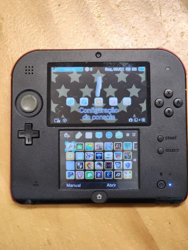 Nintendo 2ds vermelho com jogos