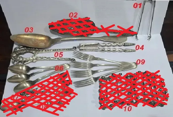 talheres e utencilhos antigos diversos 