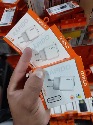 PROMOÇÃO CARREGADOR CELULAR GOLD 3.1A