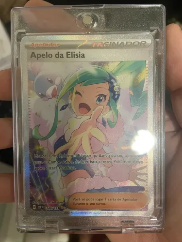 Carta Pokémon Apelo da Elisia (Full Art) + Case Acrílico