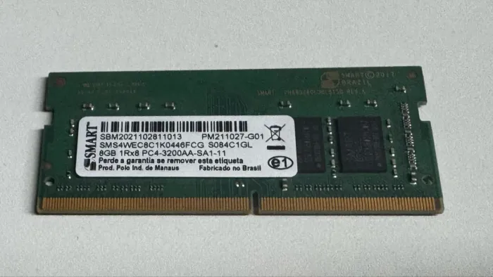 Memória smart para notebook 3200mhz 8gb seminova
