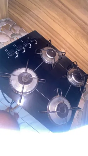 Cooktop Chamalux 4 Bocas - Mesa de Vidro Preto (Desapego)