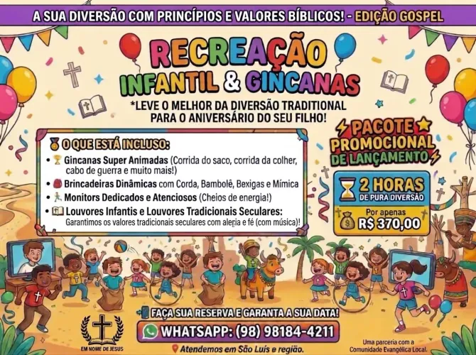 Animação de Festa Infantil - Gincanas e Brincadeiras