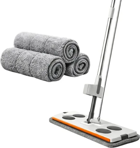 Esfregão Semi-Novo + 3 Panos de Microfibra | Limpa Fácil e Absorve Melhor