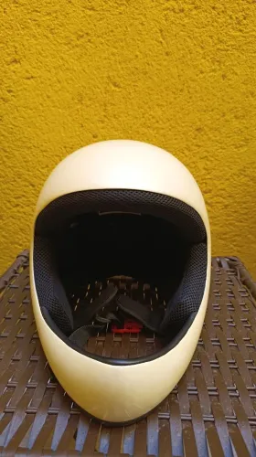 Capacete Full Face Branco Pérola Tamanho L 59-60 - Novo