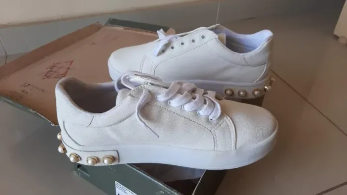 Tênis Feminino Plataforma Jhenyn Sint Branco Tamanho 36 Novo na Caixa (Original)