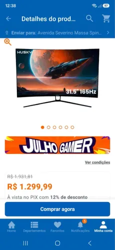 MONITOR HUSKY HAILSTORM 31.5 LED,CURVO,600,00