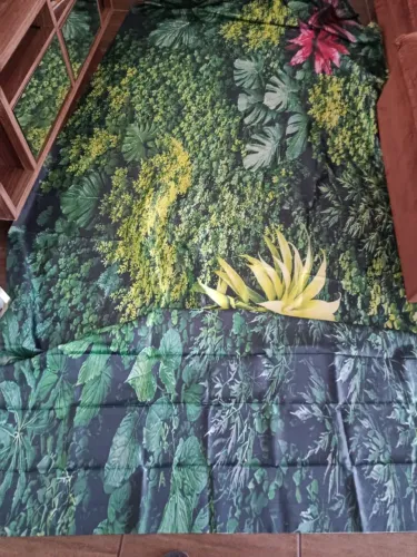Painel tecido de Estampa de Folhagem Tropical - Grande