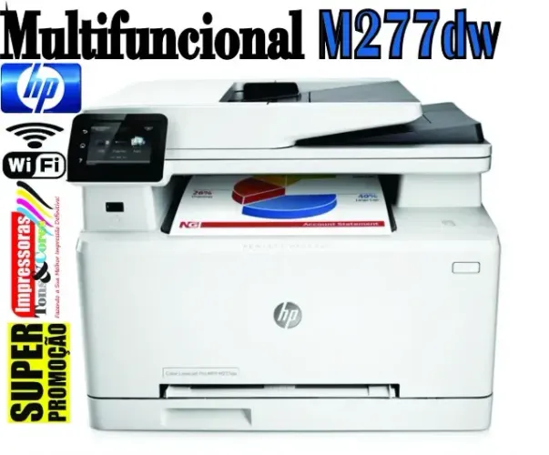 HP Color LaserJet Pro MFP M277dw REVISADA E COM GARANTIA 90 DIAS 2.500,00 ZAP. 9  *